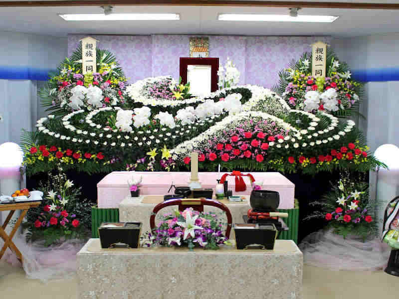 家族葬セットプラン70の祭壇