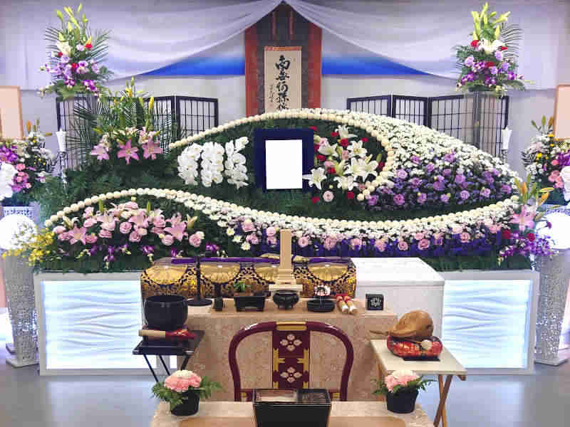 家族葬セットプラン70(LED)の祭壇(SP画像)