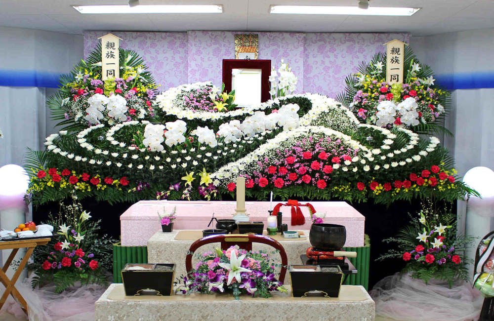 家族葬セットプラン70の祭壇(PC画像)