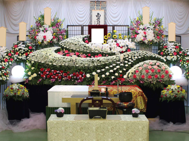 家族葬セットプラン85の祭壇